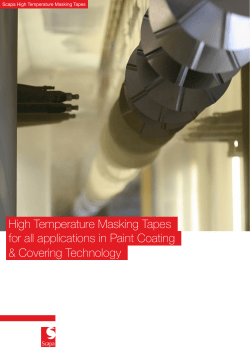High Temperature Masking Tapes for all applications in