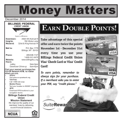 Money Matters - Billings Federal Credit Union
