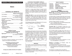 Section I EFFECTIVE AND TERMINATION