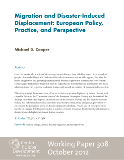 Migration and Disaster-Induced Displacement