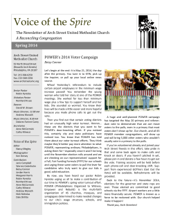 Spring 2014 - Arch Street United Methodist Church