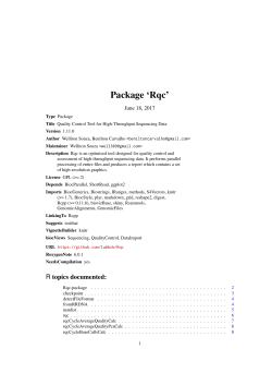 Package `Rqc` - Bioconductor