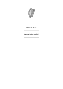 Appropriation Act 2015 - Houses of the Oireachtas