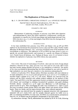 The Replication of Polyoma DNA