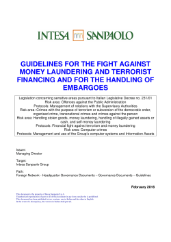 guidelines for the fight against money laundering and terrorist