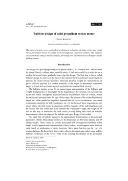 Ballistic design of solid propellant rocket motor