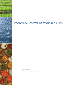 ecological footprint standards 2009