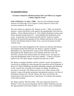 Michael Jackson`s Will()