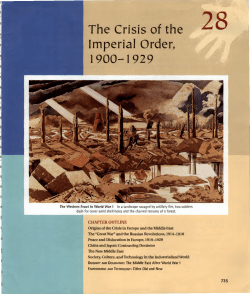 Crisis of the Imperial Order 1900-1929