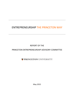Entrepreneurship the Princeton Way