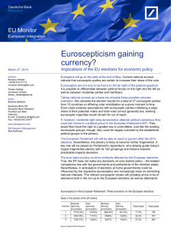 Euroscepticism gaining currency? Implications of the