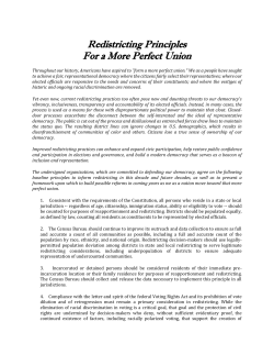 Redistricting Principles