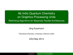 Ab Initio Quantum Chemistry on Graphics Processing Units