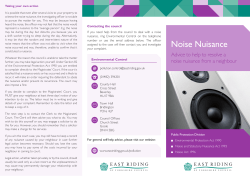 Noise Leaflet (pdf 164kb opens in new window)