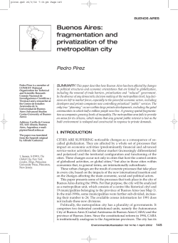 Buenos Aires: fragmentation and privatization of the