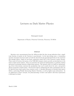 Lectures on Dark Matter Physics