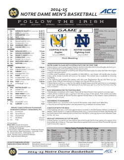 2014-15 notre dame men`s basketball
