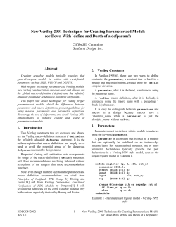 New Verilog-2001 Techniques for Creating