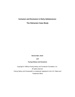 The Ostracism Case Study - Facing History and Ourselves