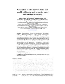 Generation of ultra-narrow, stable and tunable millimeter