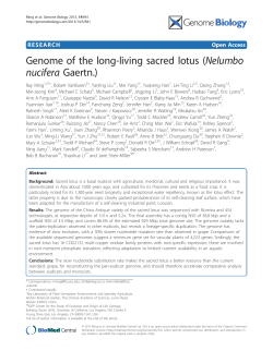 Genome of the long-living sacred lotus (Nelumbo