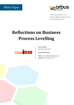 Reflections on Business Process Levelling