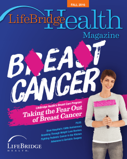 Fall 2016 - LifeBridge Health