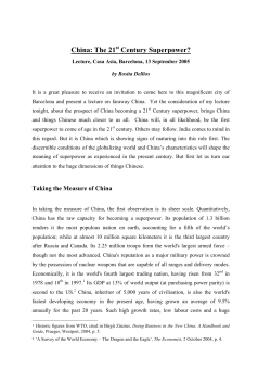 China: The 21st Century Superpower?