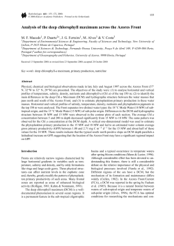 Analysis of the deep chlorophyll maximum across the Azores Front