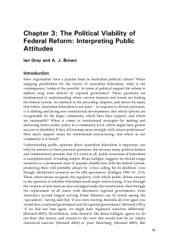The Political Viability of Federal Reform - ANU Press