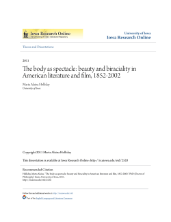 The body as spectacle - Iowa Research Online