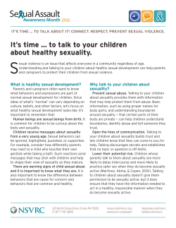 It`s Time&hellip;to talk to your children about healthy sexuality