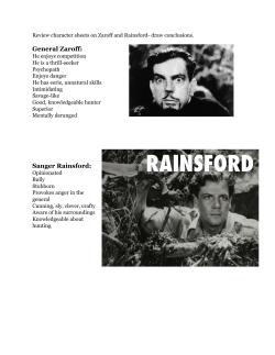General Zaroff: Sanger Rainsford: