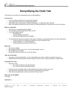 Demystifying the Chalk Talk