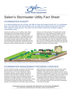 stormwater utility fact sheet