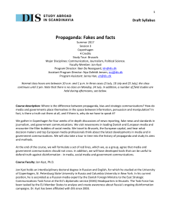 Propaganda: Fakes and facts