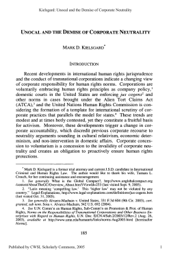 Unocal and the Demise of Corporate Neutrality