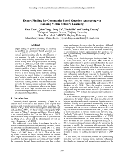 Expert Finding for Community-Based Question Answering via