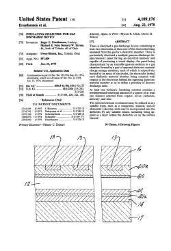 Insulating dielectric for gas discharge device