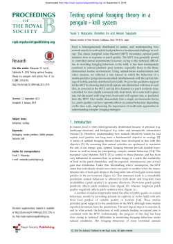 Testing optimal foraging theory in a penguin&ndash;krill system