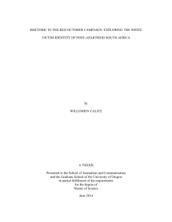 RHETORIC IN THE RED OCTOBER CAMPAIGN