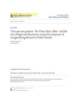 "Execute not pardon": the Pussy Riot "affair"