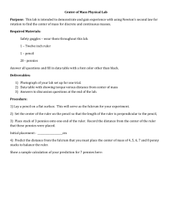 Center of Mass Physical Lab PDF