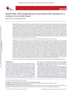 Rapid body color brightening is associated with exposure to a