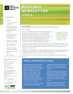 Africa Regional Office December 2015