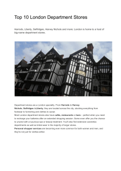 Top 10 London Department Stores