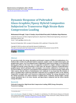 Dynamic Response of Pultruded Glass