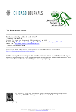 Local Adaptation by Alleles of Small Effect