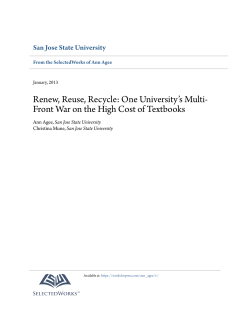Renew, Reuse, Recycle: One University`s Multi