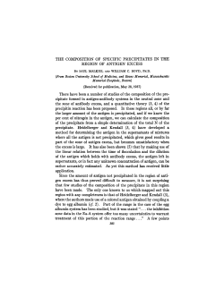 THE COMPOSITION OF SPECIFIC PRECIPITATES